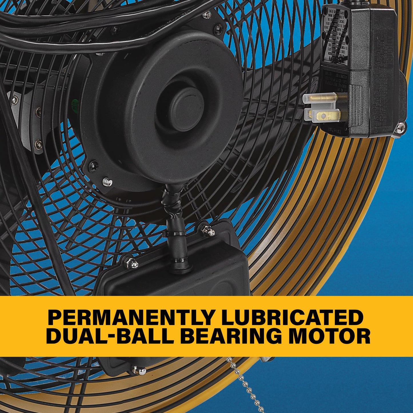 CAT fans - 18"-Blade Indoor/Outdoor IPX4 Weatherproof High-Velocity Wall Mounted Shroud Fan, 4,000 CFM, 3-Speed - For Industrial, Commercial, & Residential Use, cETL Certified (HVOD-18S-NG)
