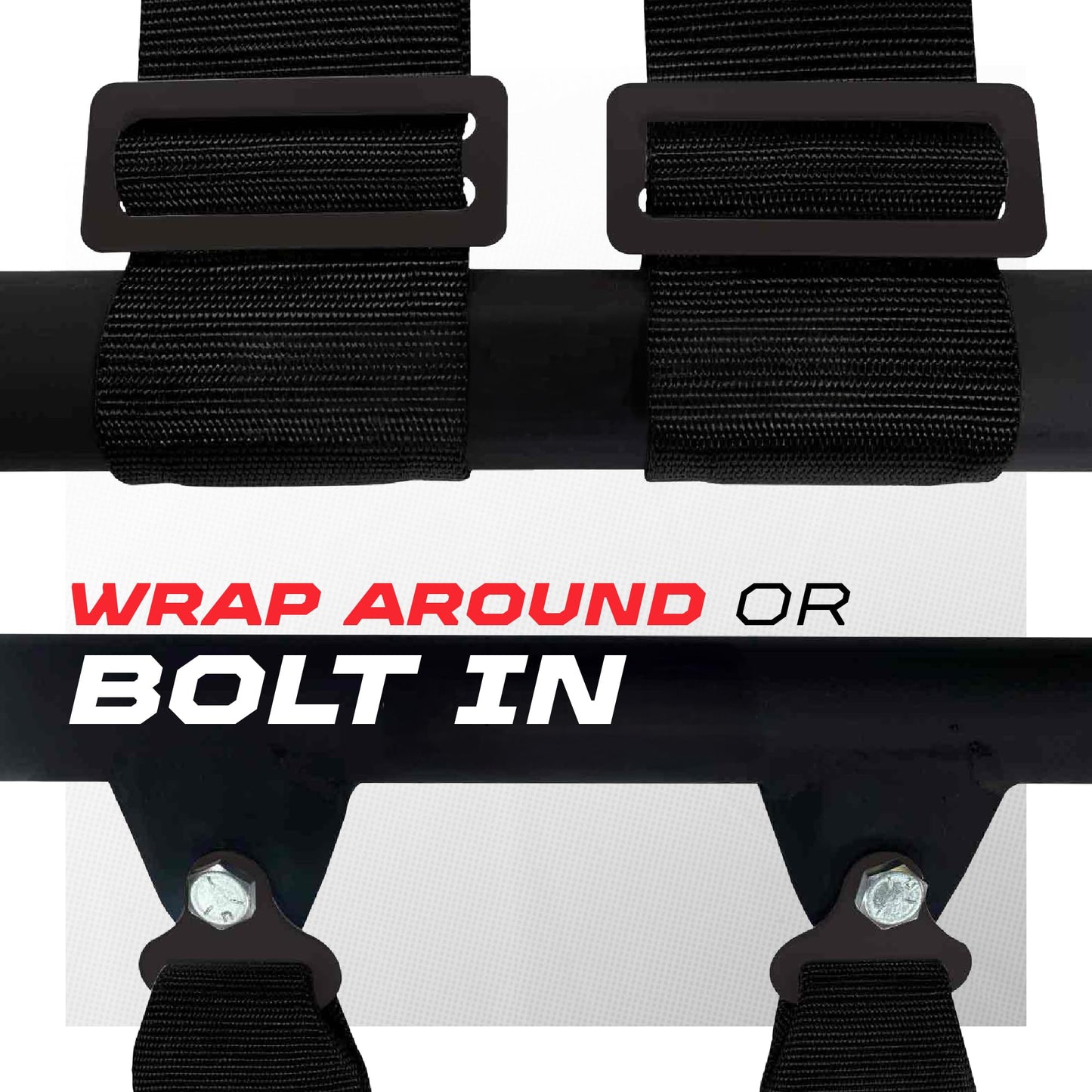 1pc Bandana Black 4 Point Harness for Bucket Seat, Push Button Release, 7 Style Harnesses, Racing Harness 4 point Race Car Off Road UTV RZR [6079]