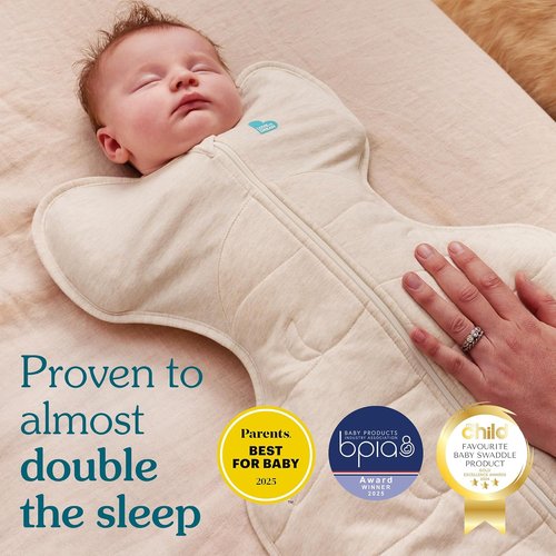Love To Dream Swaddle - Self-Soothing Baby Sleep Sack for Newborns | Lite 0.2 TOG, Olive, 8-13 lbs