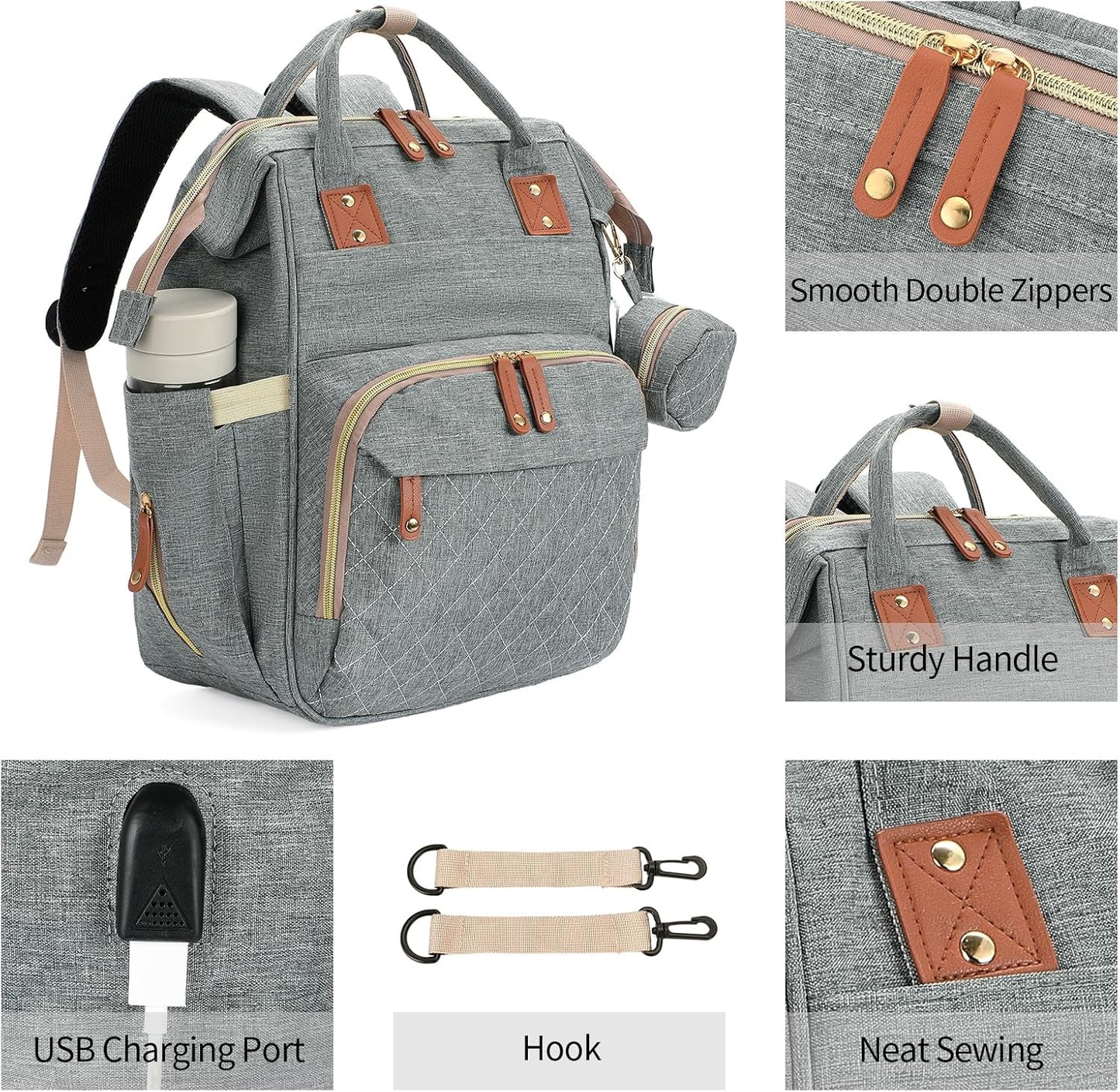 Backpack 15.6 inch Backpack Daypack GAEKEAO Laptop for Women Travel Work Purse with USB Port Casual for Nurse Teacher