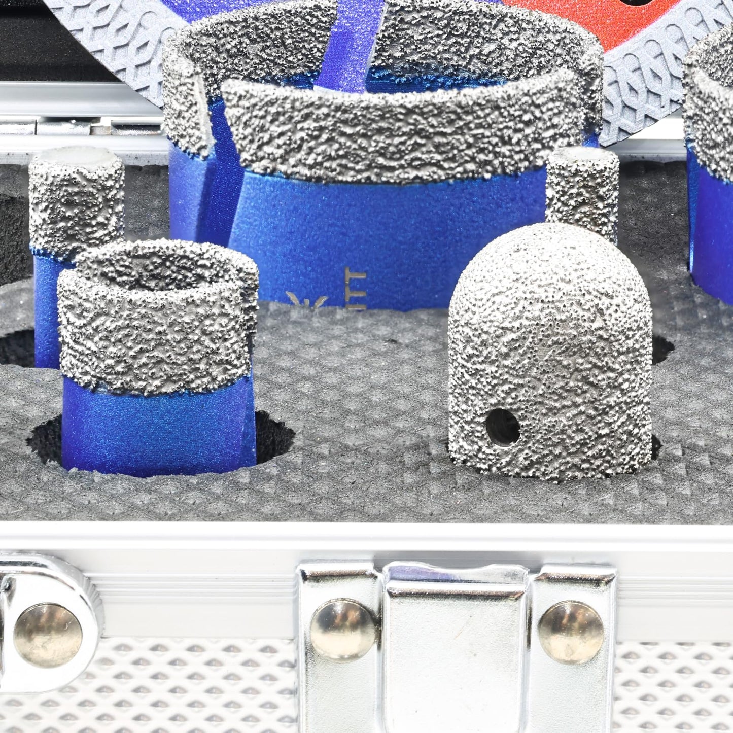 Diamond Core Drill Bit Set - BRSCHNITT Tile Hole Saw Kit 1/4" 5/16" 3/8" 4/5" 1-3/8"2" 2-1/2" & 4/5" Finger Bit & 2" Chamfer Bit for Porcelain Tile Ceramic Marble Granite & Diamond Blade