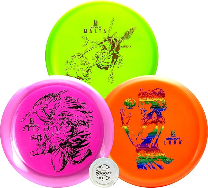 Paul McBeth Big Z Three-Pack Disc Golf Set - Zeus, Malta, Luna - Unique Colors/Foils Combinations