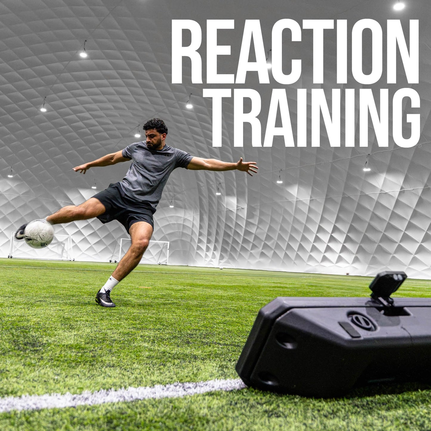 RXTR PRO Coach Soccer Training System - Smart Reaction Light & Soccer Rebound Board with Real-Time Scoring, 17 Pre-Programmed Drills, App-Free Training for All Skill Levels