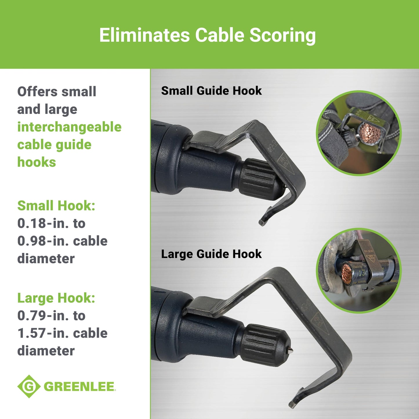 Greenlee 1903 7" Pocket Cable Stripping Tool with High-Carbon Steel Blade, 8 AWG - 1250 Kcmil