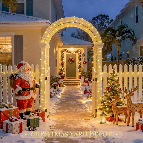 JMEXSUSS Solar String Lights - 2 Pack 33FT 100 LED Warm White Fairy Lights | Waterproof Copper Wire for Outdoor Decor
