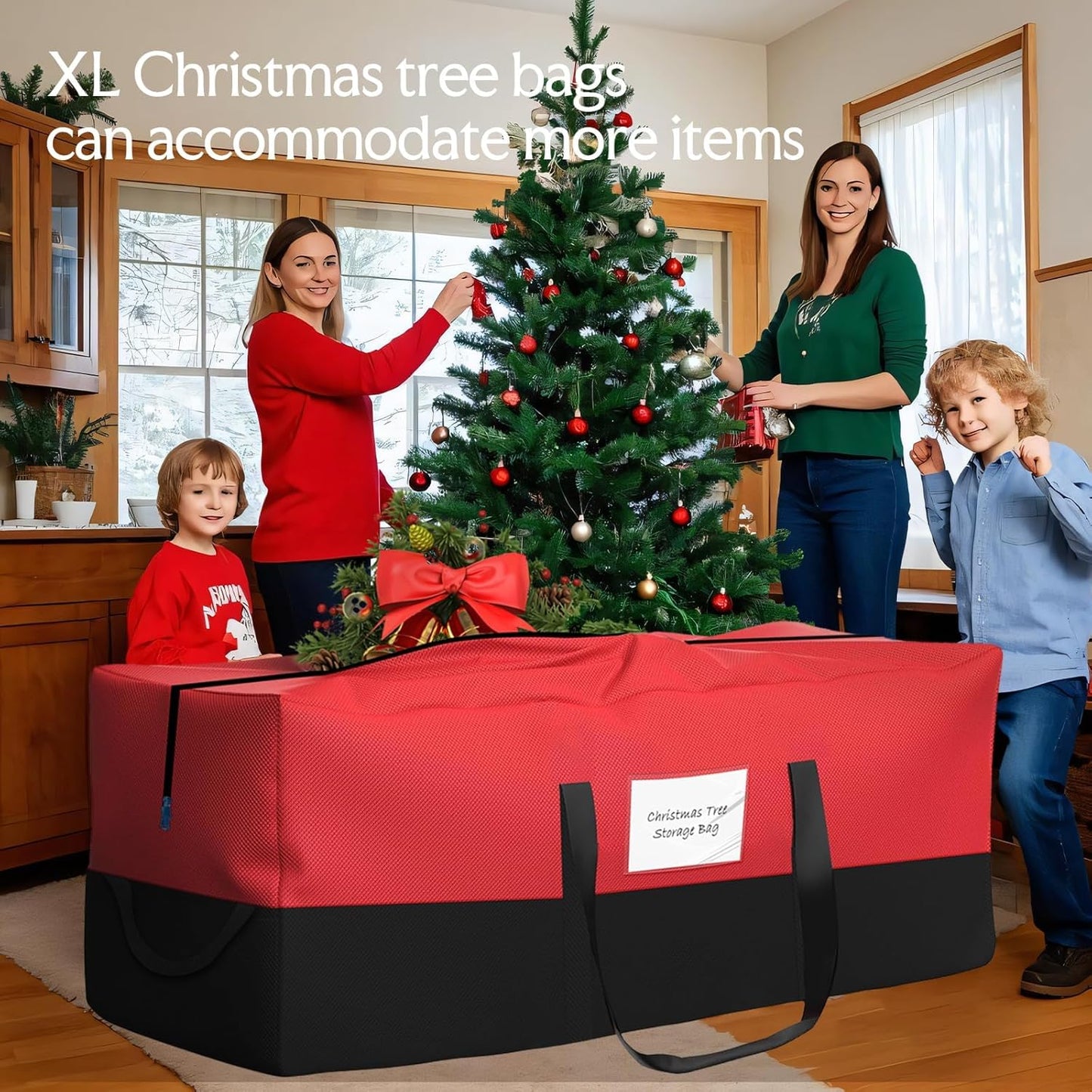 Regine Switzerland Christmas Tree Storage Bag - Heavy Duty 600D Oxford for 10 Ft Trees | Dampproof with Reinforced Handles & Dual Zipper