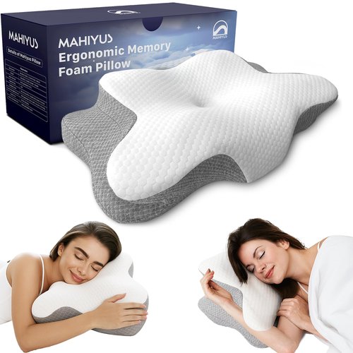 MAHIYUS Cervical Neck Pillow, Protect Your Sleep Quality with Memory Foam, All Night Side Sleeper Pillow, Deep and Quality Sleep for Cooling Pillow