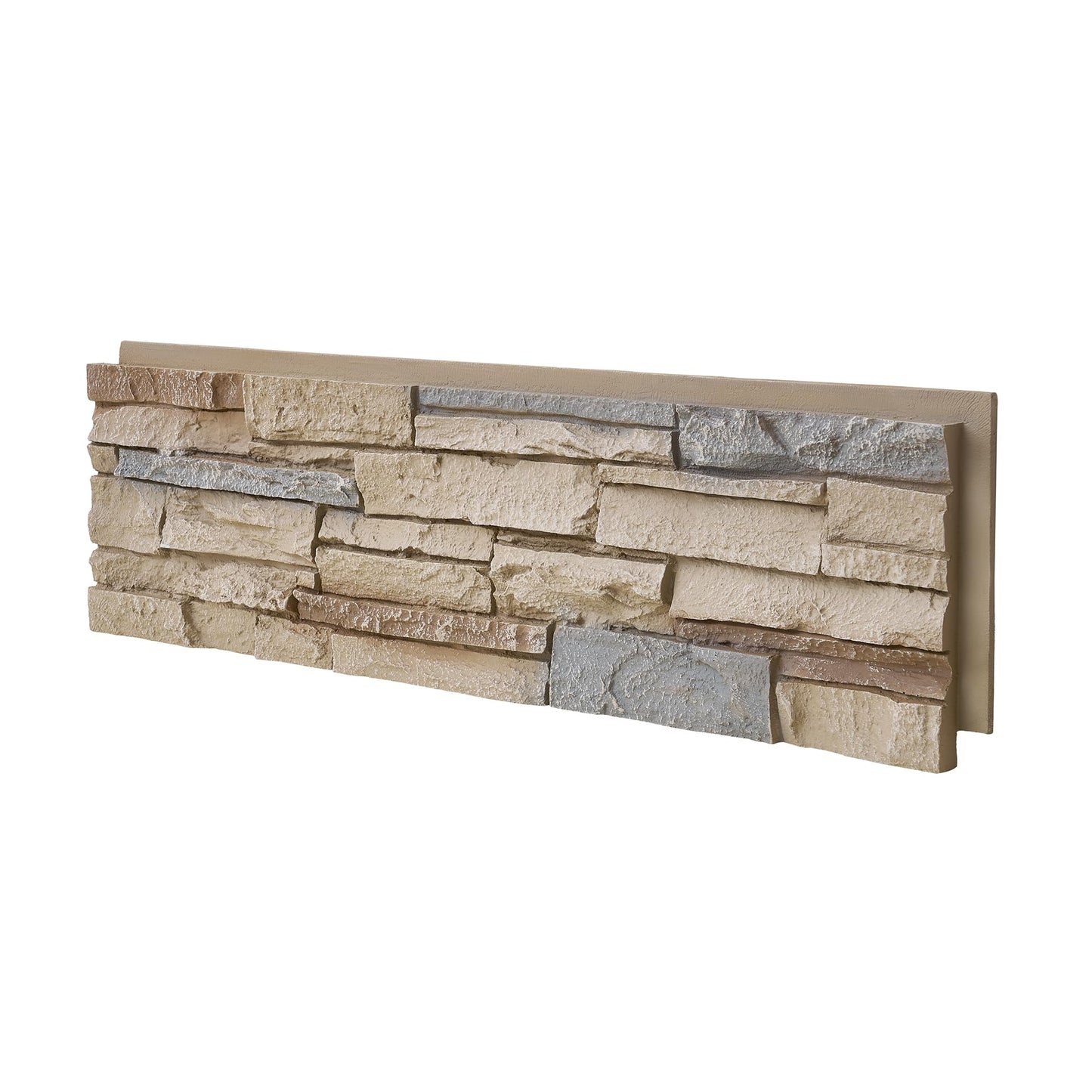 Wallwell 8-Pack Faux Stone Wall Panels (26 Sq Ft) PU Stone Veneer Siding, Mortarless Lightweight Faux Rock for Exterior and Interior Wall, DIY Home Improvement, 41.92x12.4 Inch, Golden Dune
