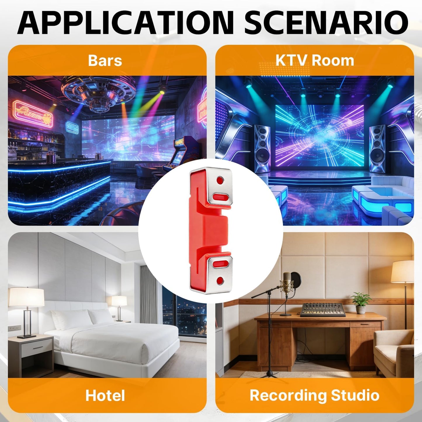 100 Pack Sound Isolation Clips, Sound Proofing Rubber Mounting Blocking Clips, Noisy Sound Isolation Clips Channel for Home, Office, Apartment, Recording Studio Walls
