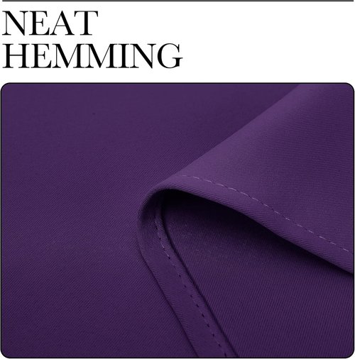 NICETOWN Blackout Curtains - Thermal Insulated Solid Ring Top Drapes | Set of 2, 42 x 63 Inch, Royal Purple