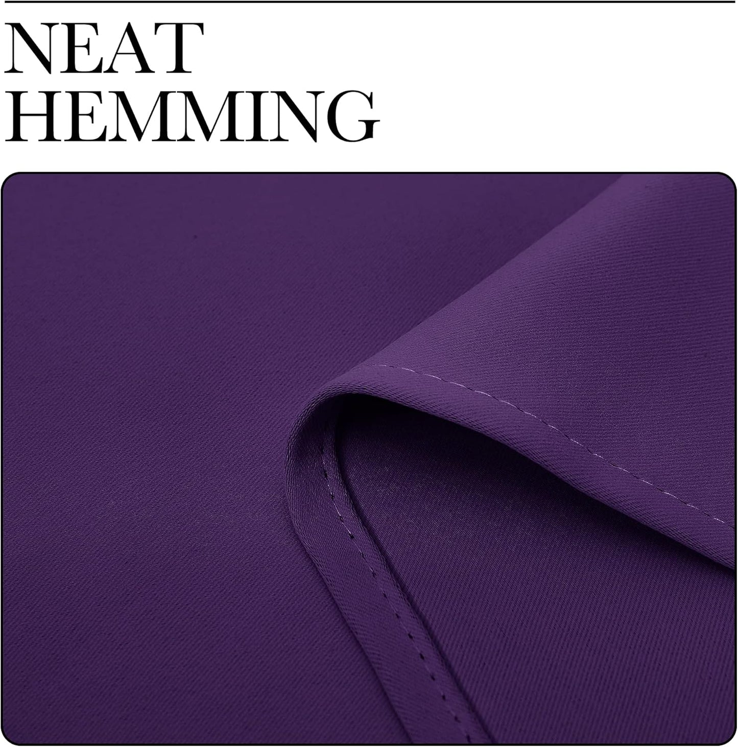 NICETOWN Purple Blackout Curtains - Noise Reducing & Thermal Insulated | 96 Inches Long, 55 Inches Wide (2 Panels)