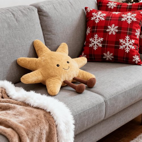 Annshein 1 lb Weighted Sun Plush Pillow - 12 inch Stuffed Animal Weighted Plush Toy, Soft Cuddle Plushie, Birthday