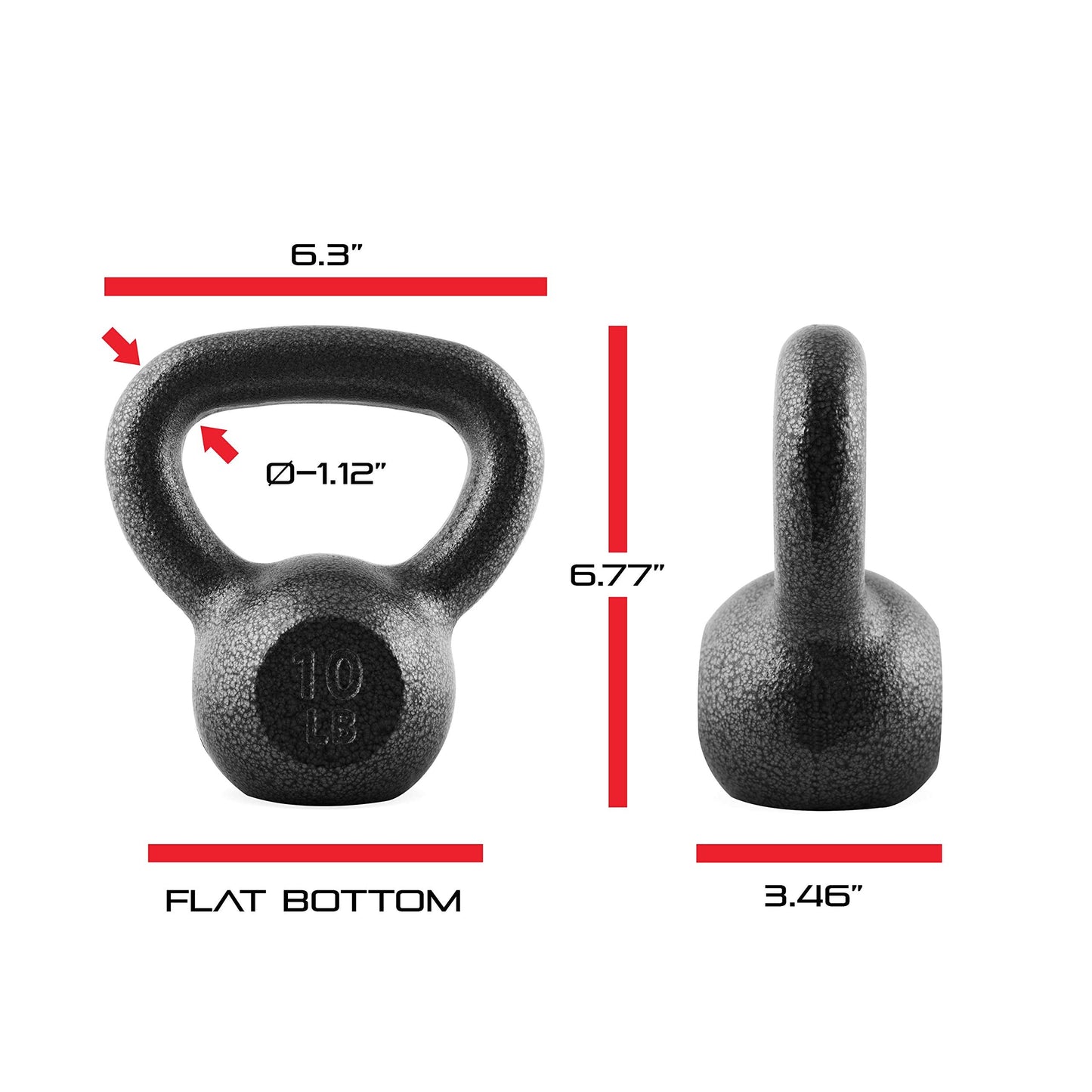 CAP Barbell Cast Iron Kettlebell 80 LB Set | 10 | 15 | 25 & 30 LB