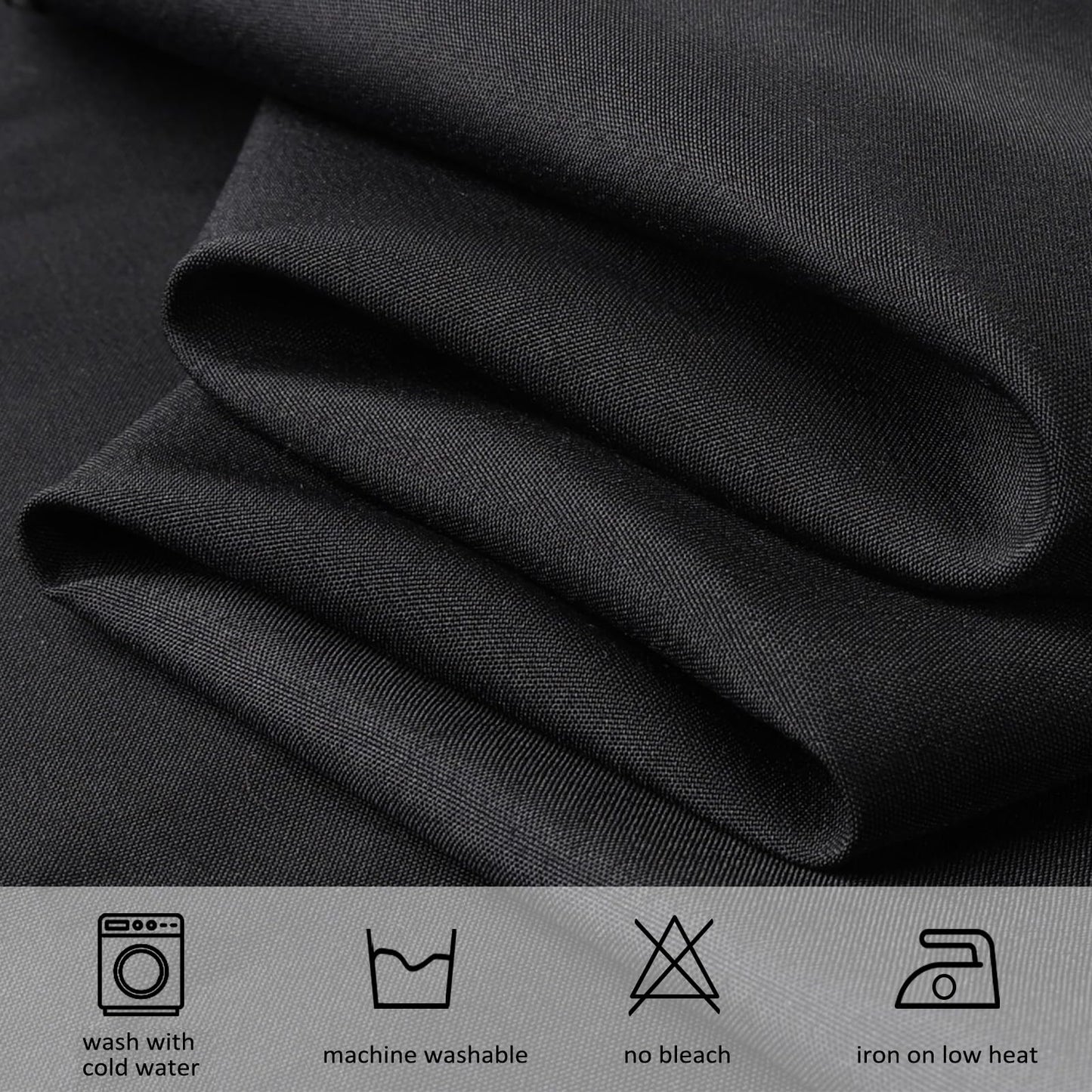 pepmily 12 Pack Black Round Tablecloths 90 Inch Table Table Cloth, Wrinkle Resistant Washable Polyester Fabric Table Cloth Round Table Cover for Dining Banquet Wedding Party