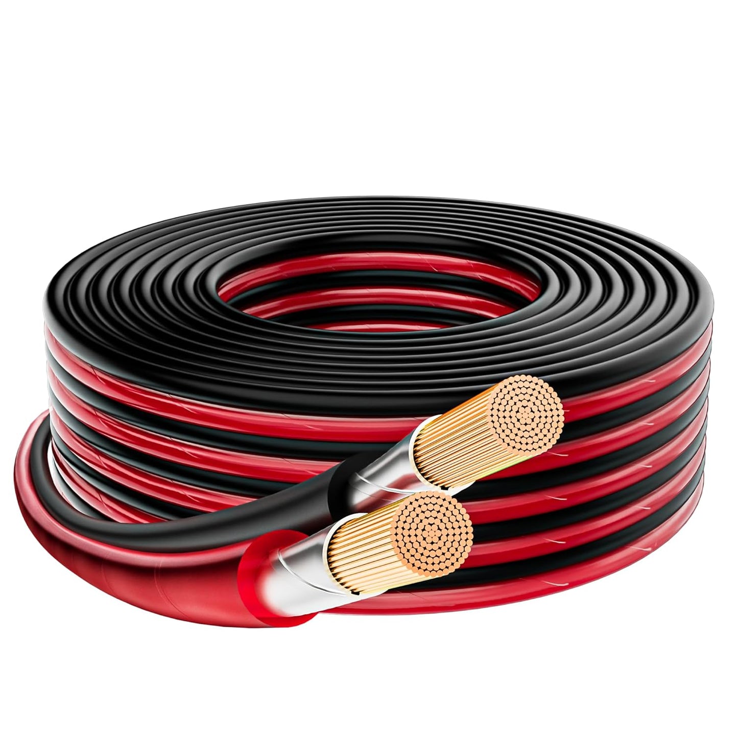 Mygatti 14/2 35FT, 14 2 Gauge Speaker Wire AWG Conductors OFC Pure Copper Electrical Red Black Cable for Car Speakers