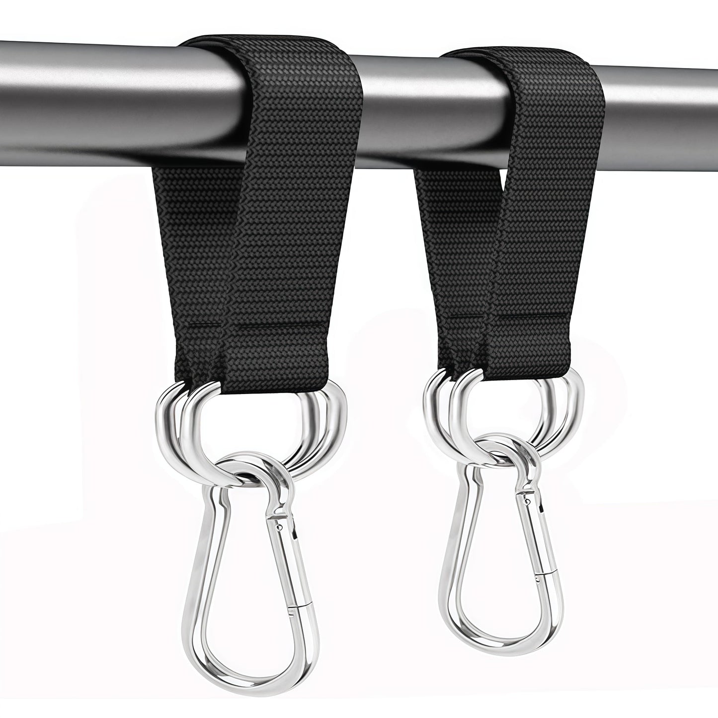 Mtgluk Heavy-Duty Suspension Straps with Carabiner - Versatile Hanging Kit for Fitness, Pull-Up Bar, Hammocks, and Outdoor Use, Supports up to 220lbs
