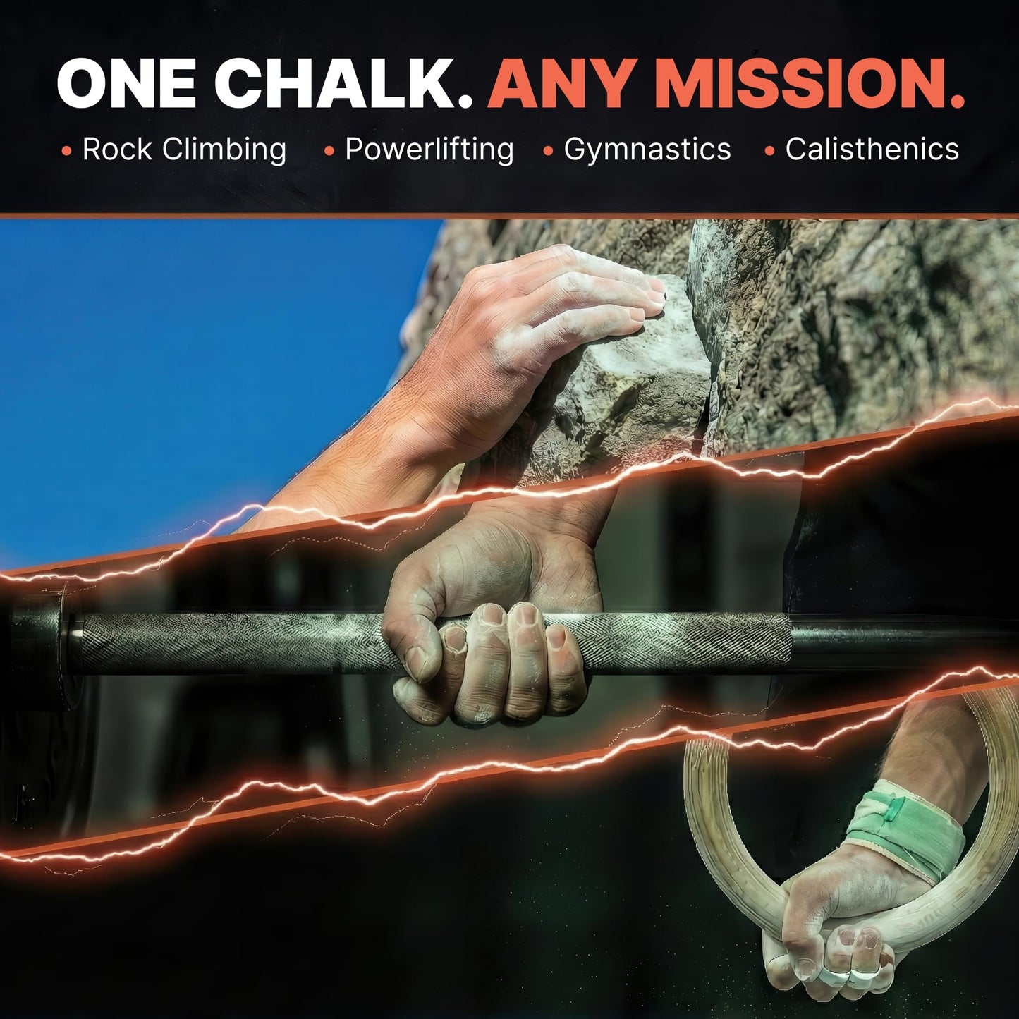 Avila Climbing Co. Climbing Chalk Ball, Performance Friction Gymnastics Chalk 100% Magnesium - Ultra Grip for Lifting, Rock Climbing, Gym, Weights & More! Long Lasting & Skin Friendly