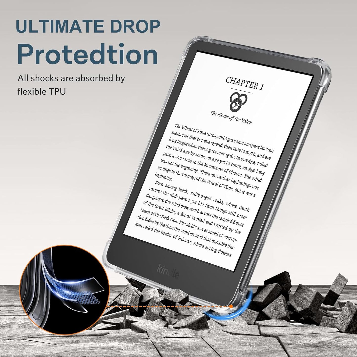 CoBak 6 Inch 2024 2022 (11 Magnetic Clear Case for Kindle and Gen) | Compatible with PopSockets/UGREEN/Anker Magnetic