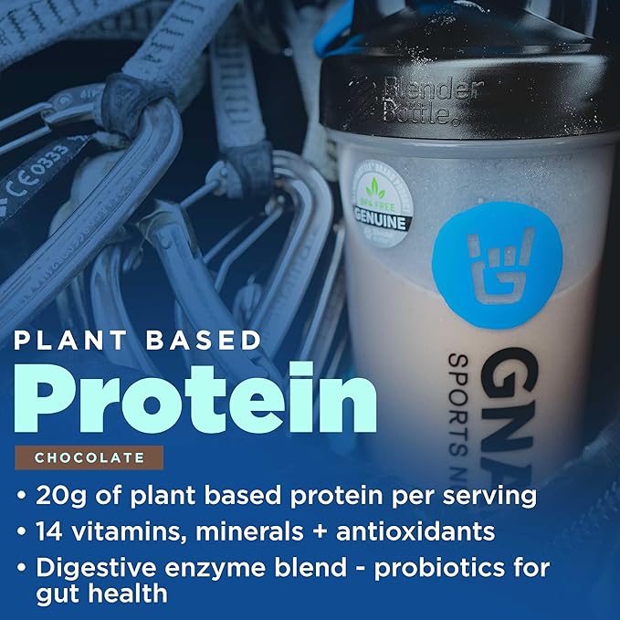 Gnarly Nutrition Vegan Plant Protein ??Chocolate Vegan Protein Powder, NSF Sport Certified ??Meal Replacement, Daily Nutritional Boost ??Lactose Free Powder ??Chocolate, 28.2 oz
