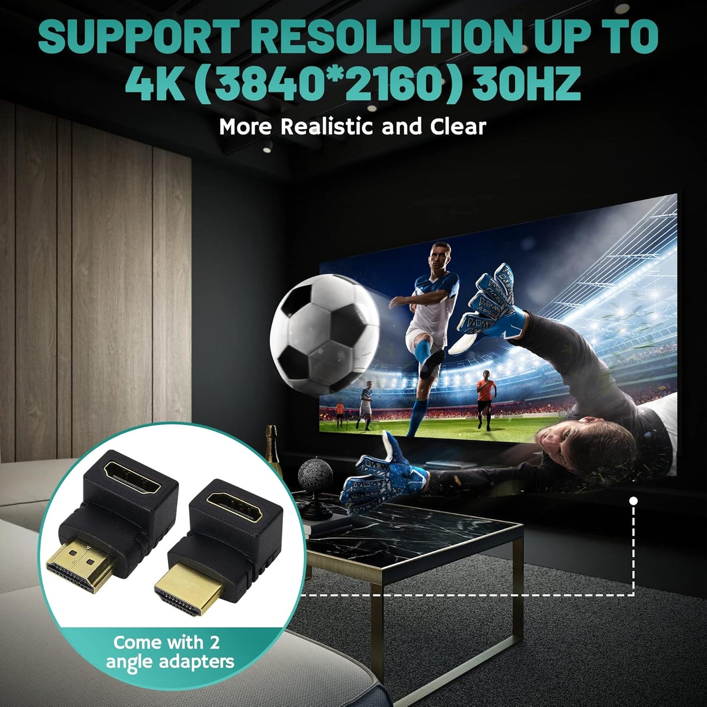 4K 20 2 25 DisplayPort to HDMI Cable FT, DP to HDMI Male Video UHD Cable, Uni-Directional Cord, for PC, Desktop