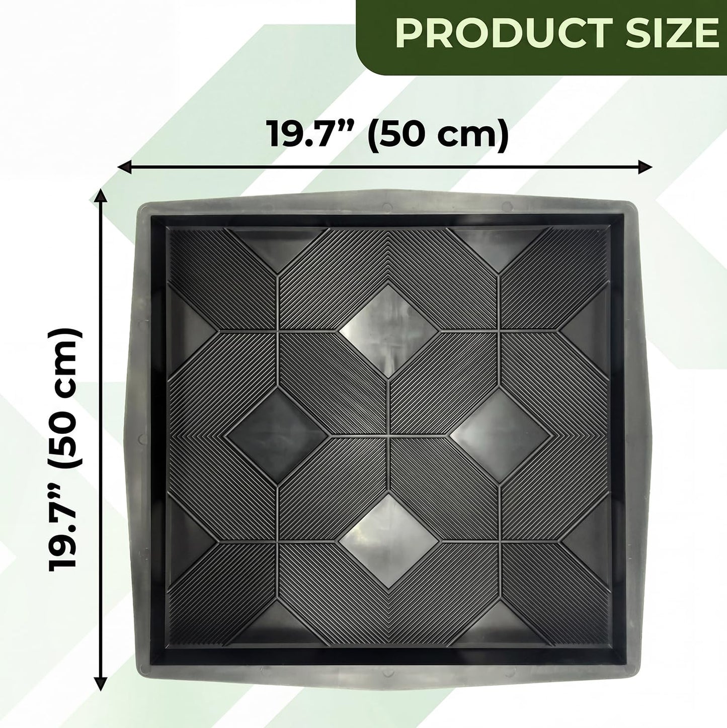 BETONEX Plastic Molds Concrete Patio Paving Mold Slabs Chestnut - Big Beautiful Pathmaker Precast Concrete Molds and Forms Stampcrete for Walkways