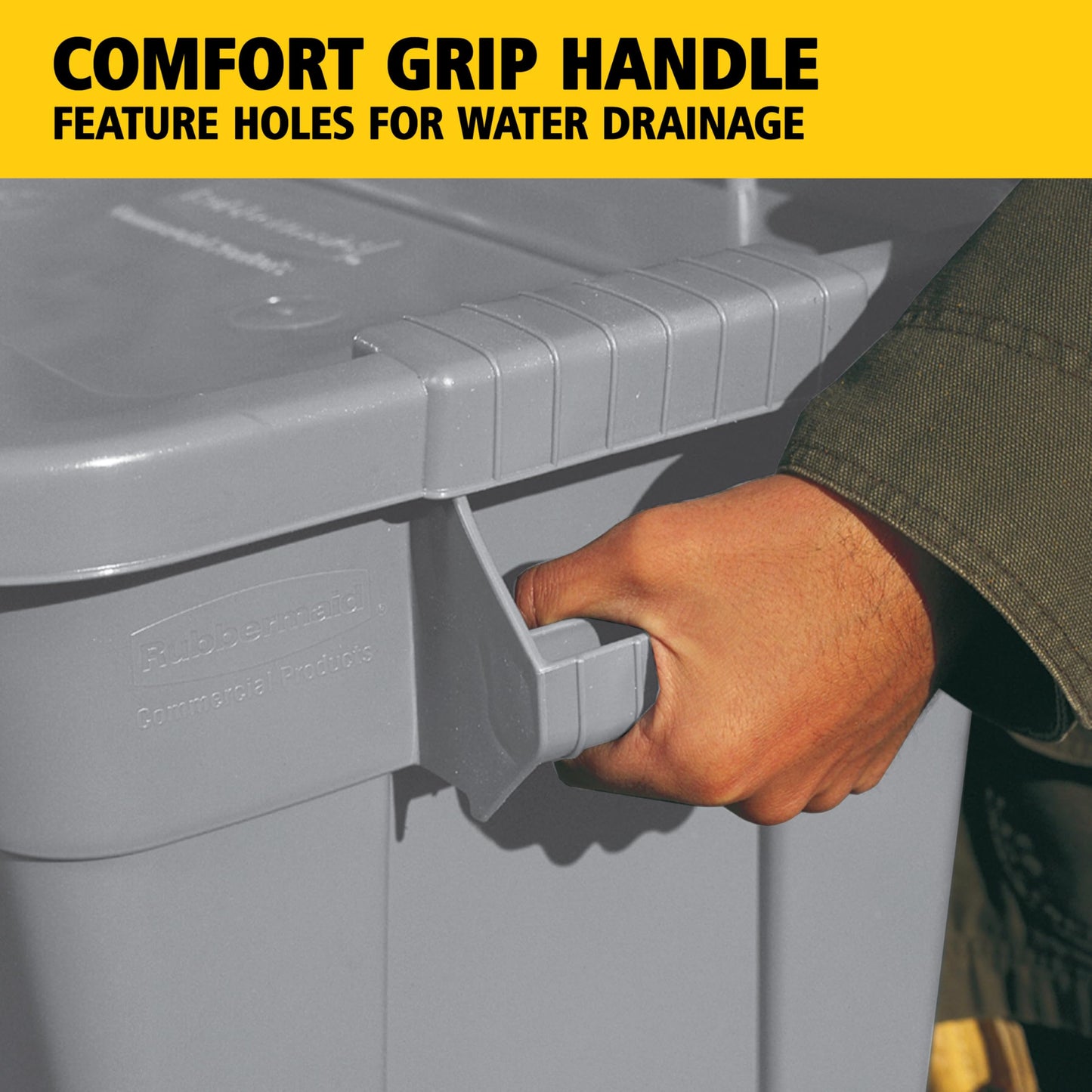 Rubbermaid Commercial Products BRUTE Tote Storage Bin with Lid, 20-Gallon, Gray, Rugged/Reusable Boxes for Garage/Moving/Camping/Basement Storage/Kitchen/Warehouse/Outdoor, Pack of 1