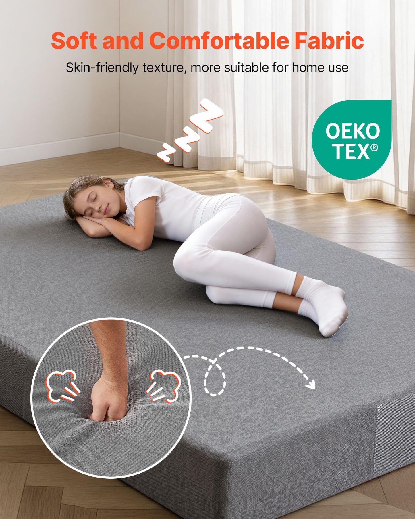 VEVOR Crash Pad, 6 x 4 ft Crash Pad for Kids Sensory with Soft Thick Foam and Washable Cover, Giant Pillow Mat Large Sensory Room Equipment for Children and Adults Jumping, Play, Climbing & Gymnastics
