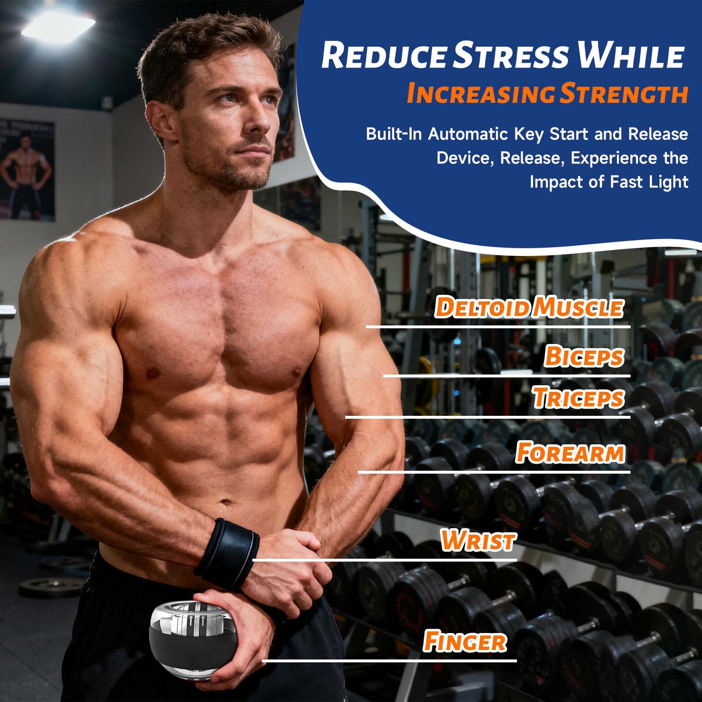 VITAL WRIST Ball Official, Ball Exerciser, Gyro Ball,2026 New Internal Resistance System of The Sphere is Easier to Operate and More Suitable for Fitness Enthusiasts (1Pcs)