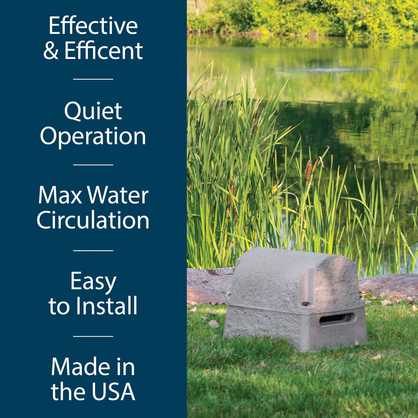 Airmax PondSeries PS10 Aeration System, Pond & Lake Aerator, Aerate Ponds & Lakes up to 1 Acre, Quiet & Energy Efficient Compressor, Maximum Water Circulation, Single Air Diffuser Kit, 115v