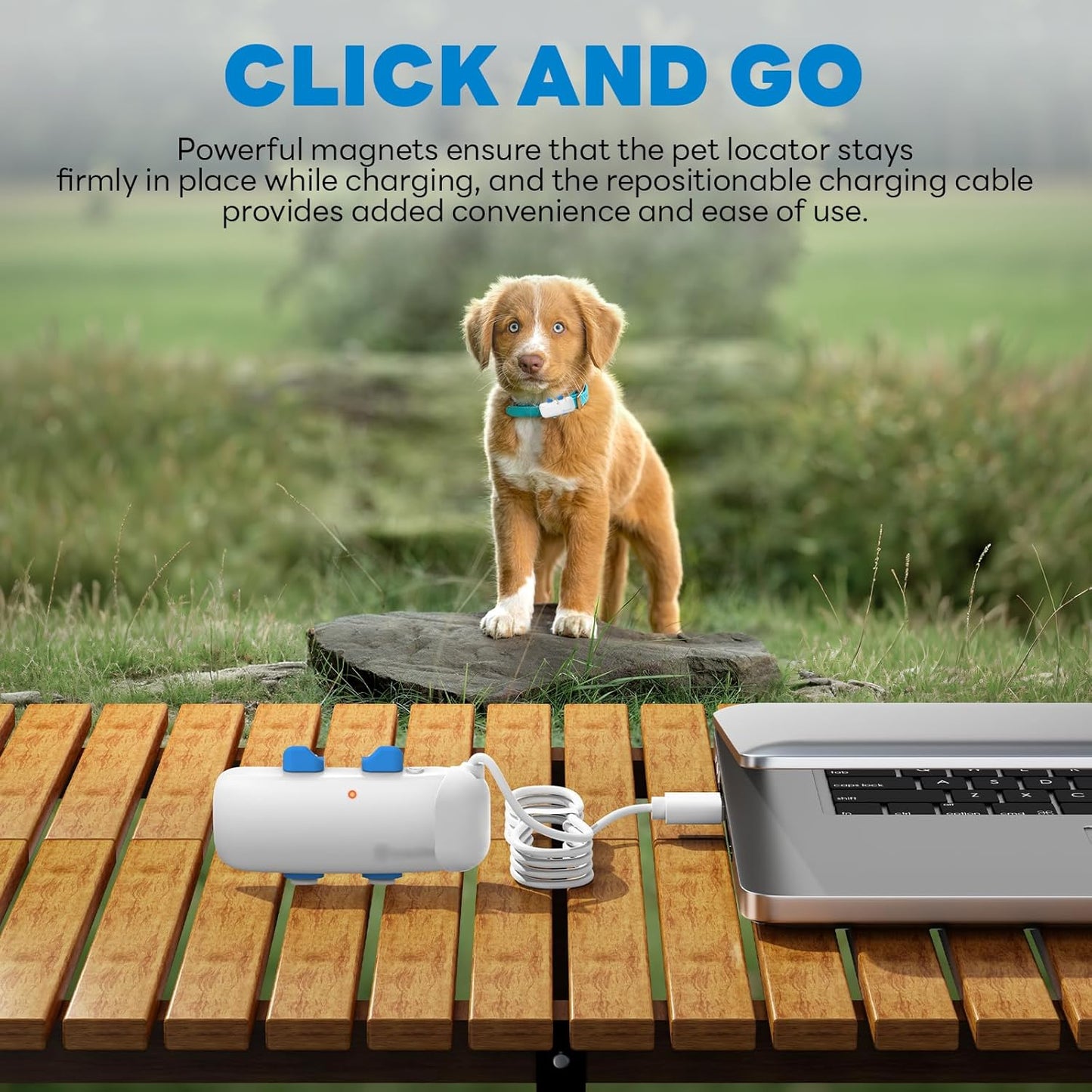 SGEOYPIL Magnetic Clip Charger for GPS Pet Tracker Compatible with Tractive GPS Location Smart Pet Activity Tracker