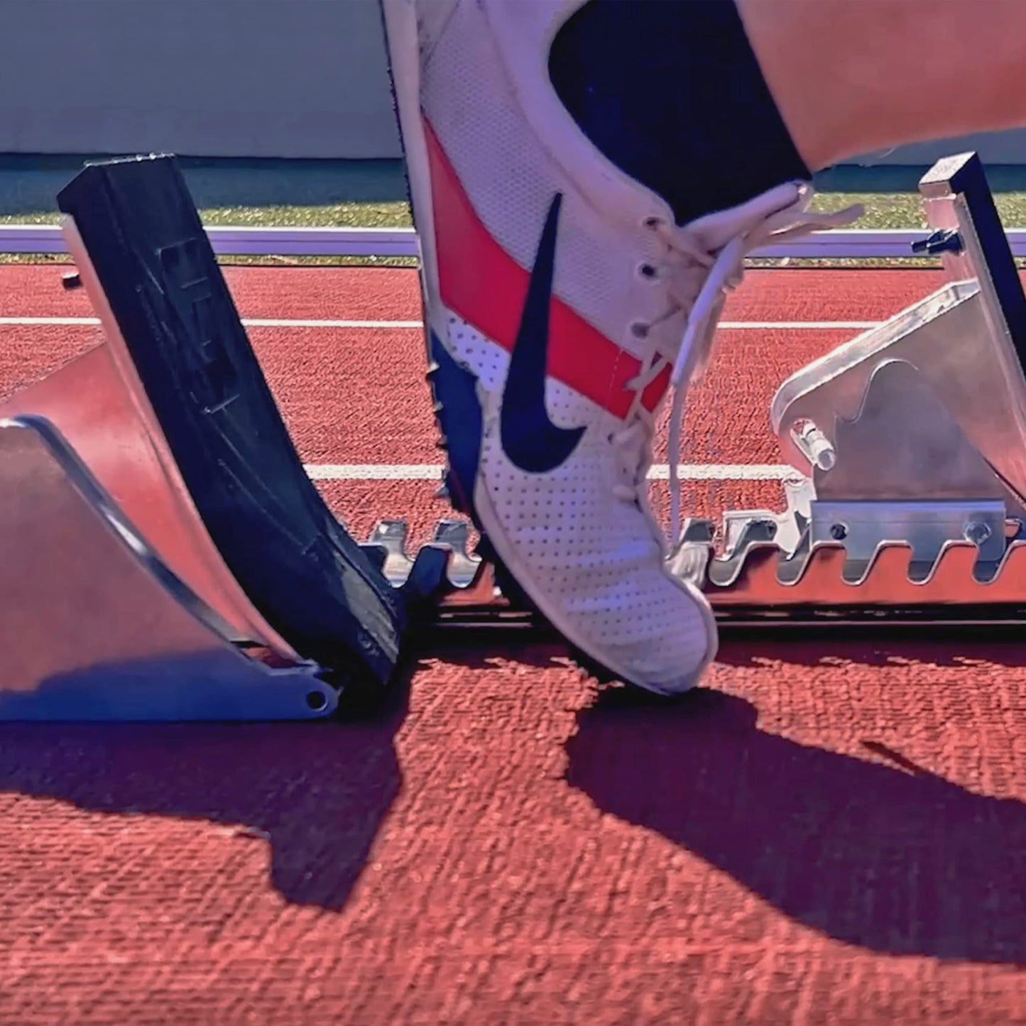 Gill Athletics S2 Starting Block 8" Tall Cast Aluminum Pedals - Designed for High Level Track & Field Competition - Pedals Feature Four Angle Adjustments - Includes 1⁄2” Pyramid Spikes - Black