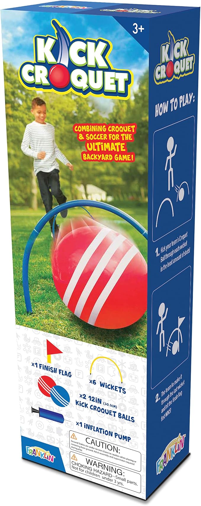 Franklin Sports Kick Croquet Game Set - Perfect for Kids and Adults - Combines Soccer and Croquet - Great for Outdoor Play