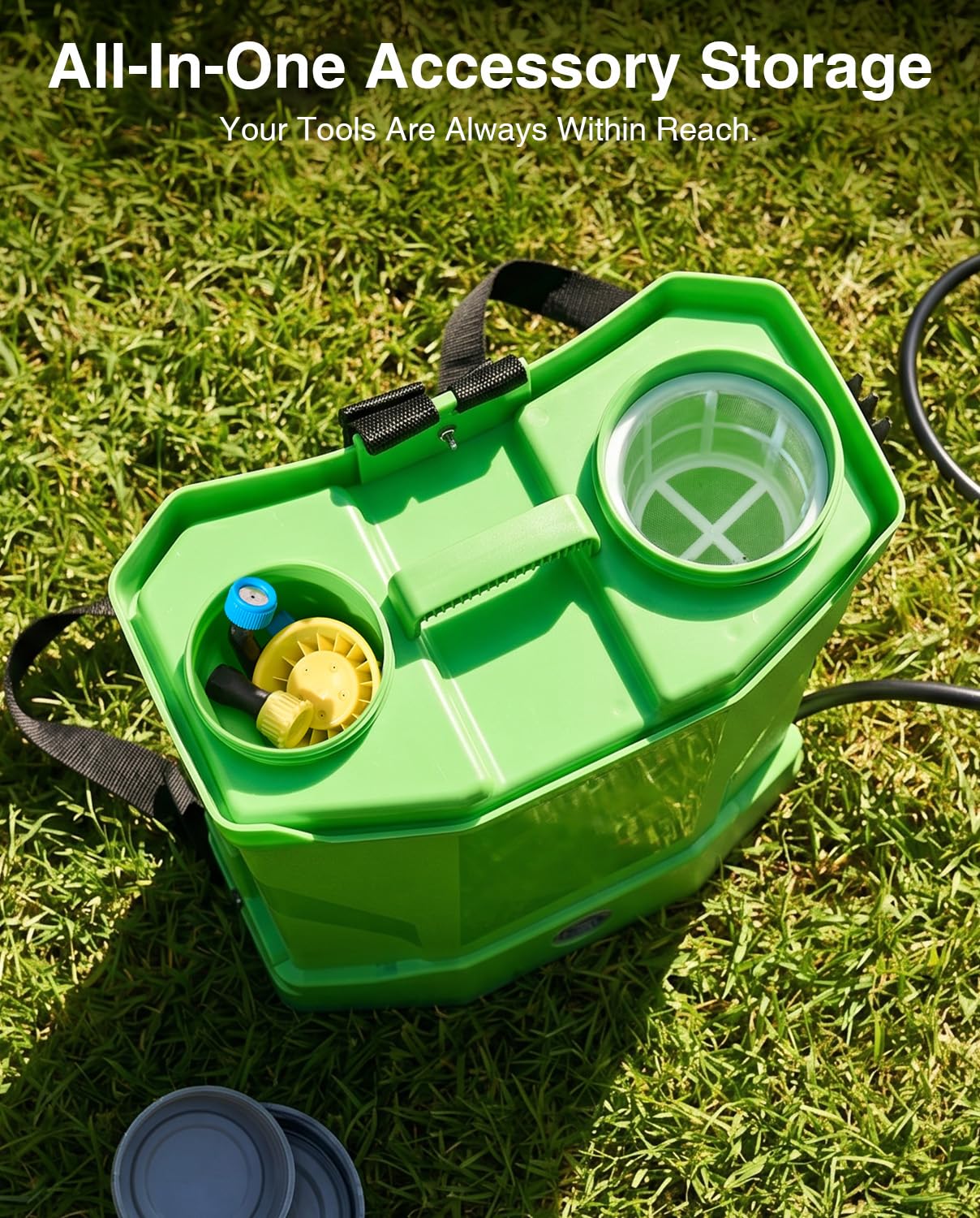 Taskstar Battery Powered Backpack Sprayer 4 Gallon,Two 2000mAh Batteries Electric Sprayer with 0-100 PSI Adjustable, 32" Wand, 6 Nozzles for Lawn Garden Weed Pest Control & Fertilizing