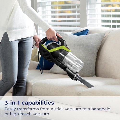 Bissell PowerGlide Slim Vacuum - Powerful Pet Hair Pickup & Lightweight Design | 3-in-1 Tools, XL Tank, Black & Green
