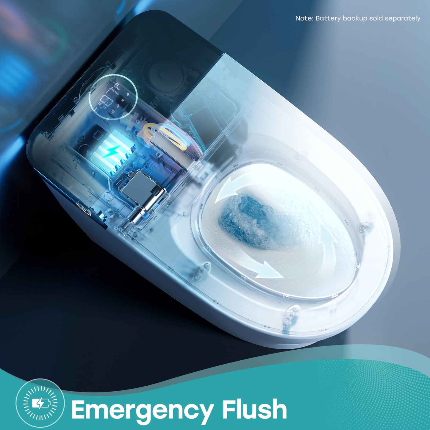 HOROW T38 Artistic Smart Toilet, Bidet Toilet with Powerful Flush, Auto Open/Close Lid, Instant Warm Water, Elongated Heated Seat, Dryer, Night Light, Deodorization