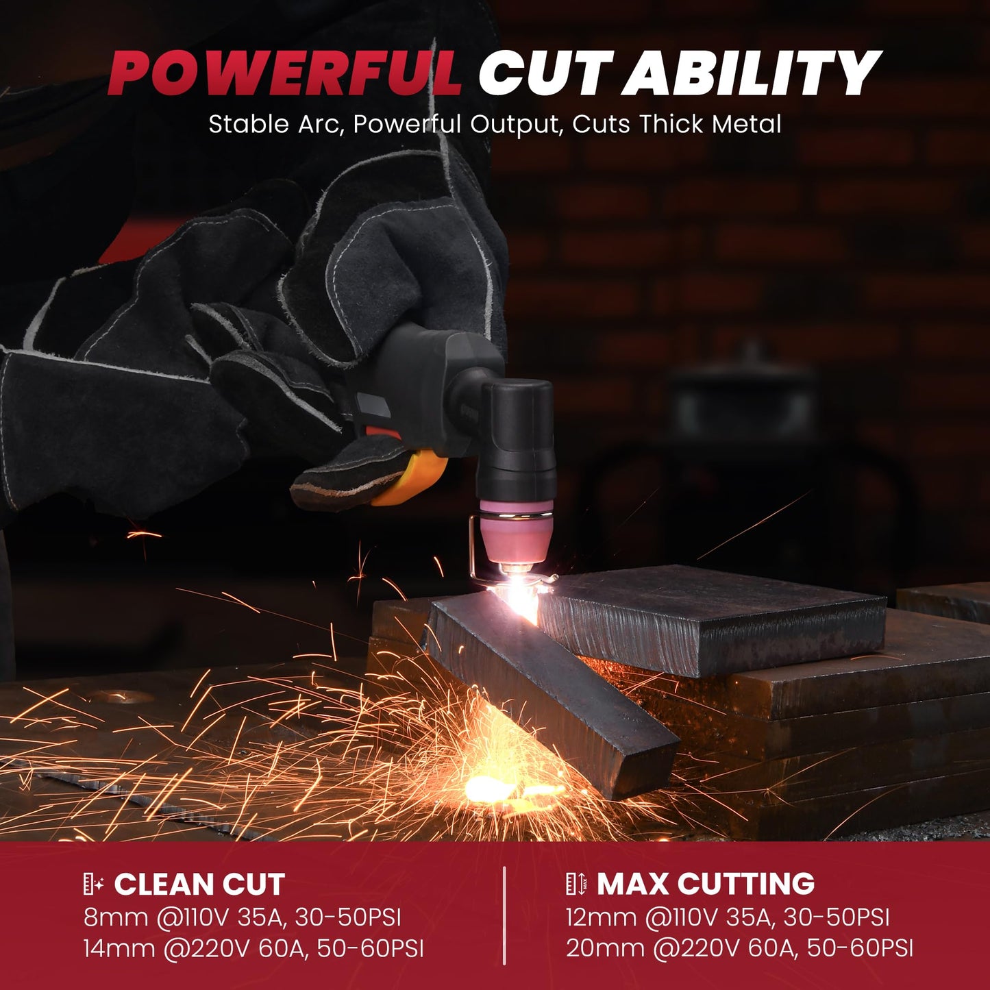 bestarc Plasma Cutter, [Pilot Arc][Large LED Display][Air Sensor] 60A bestarc Plasma Cutter Machine 110/220V Dual Voltage, 1/2 Inch Clean Cut 4/5 Inch Max Cut, Post Flow Mesh, 2T/4T for Beginners DIY