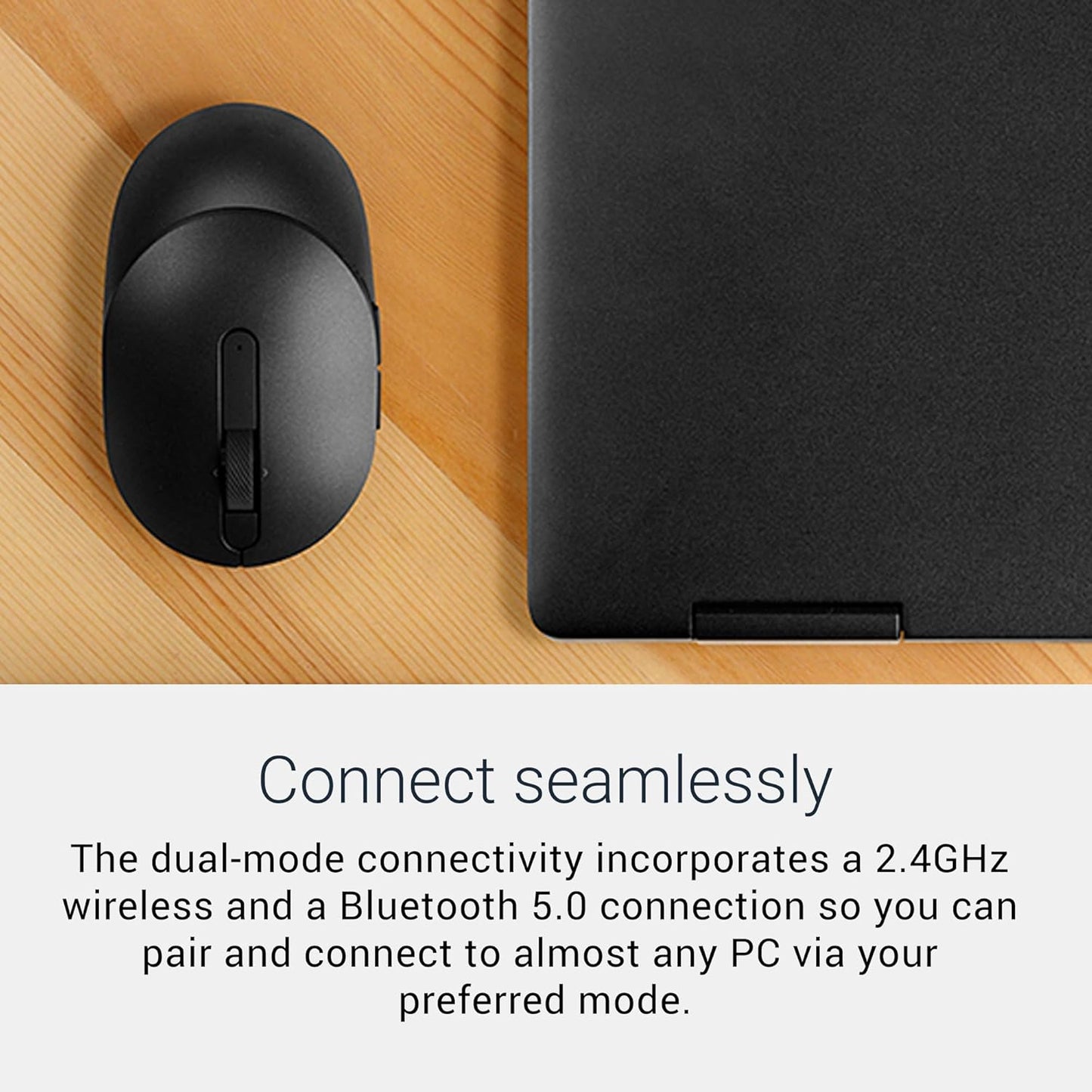 Dell MS355 Programmable 250Hz, 3-Year Silent Mouse - Scroll Wheel, Secure Dual-Mode Connectivity, Adjustable DPI