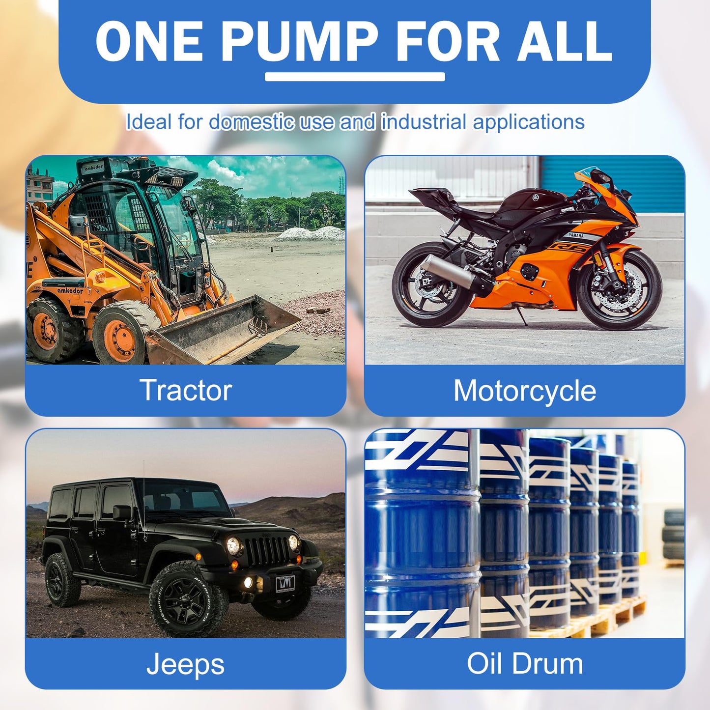 Gasoline Diesel Fuel Box Transfer Pump Kit Portable Self-Priming 12V DC Electric Fuel Pump with Alligator Clamps, Manual Nozzle, Delivery & Suction Hose for Gasoline Diesel Kerosene