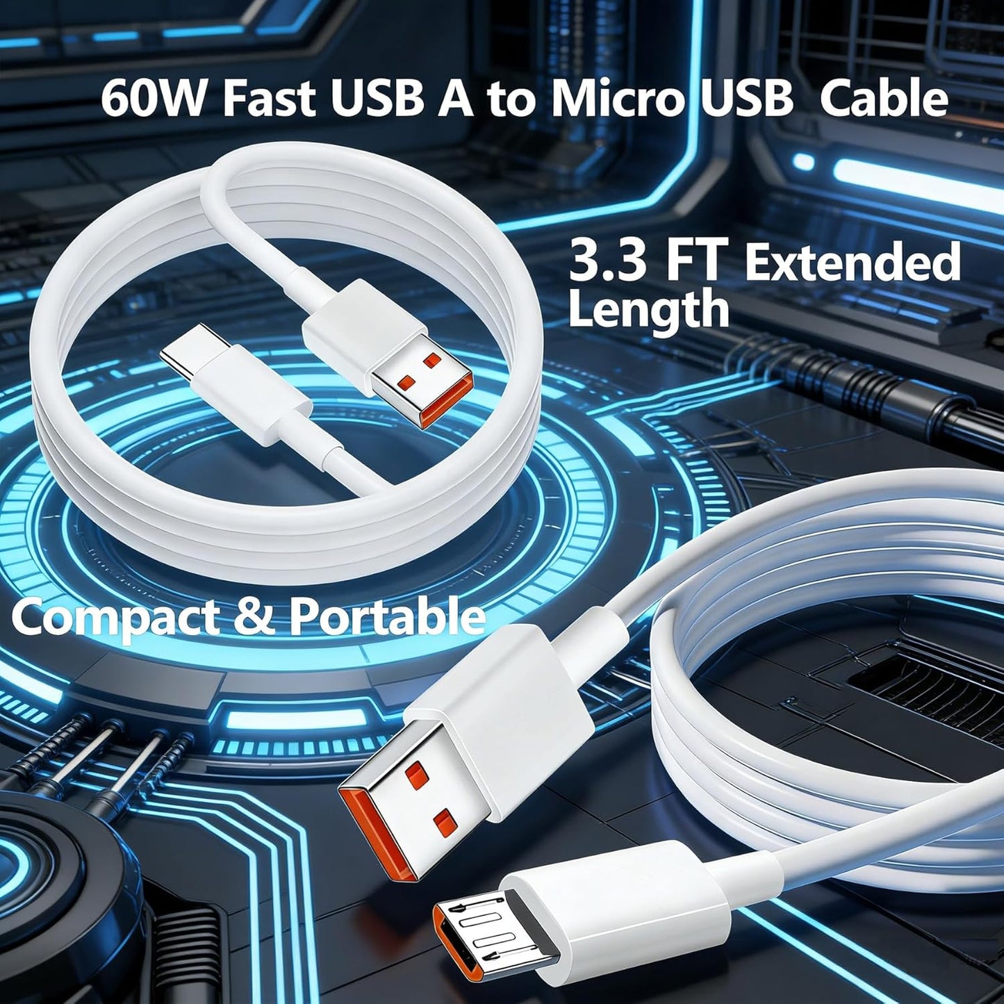 ZZrszhp 3.3ft WCM U209 Micro USB Charging Cable Compatible with Westinghouse Neck Massager Designed for Older Models