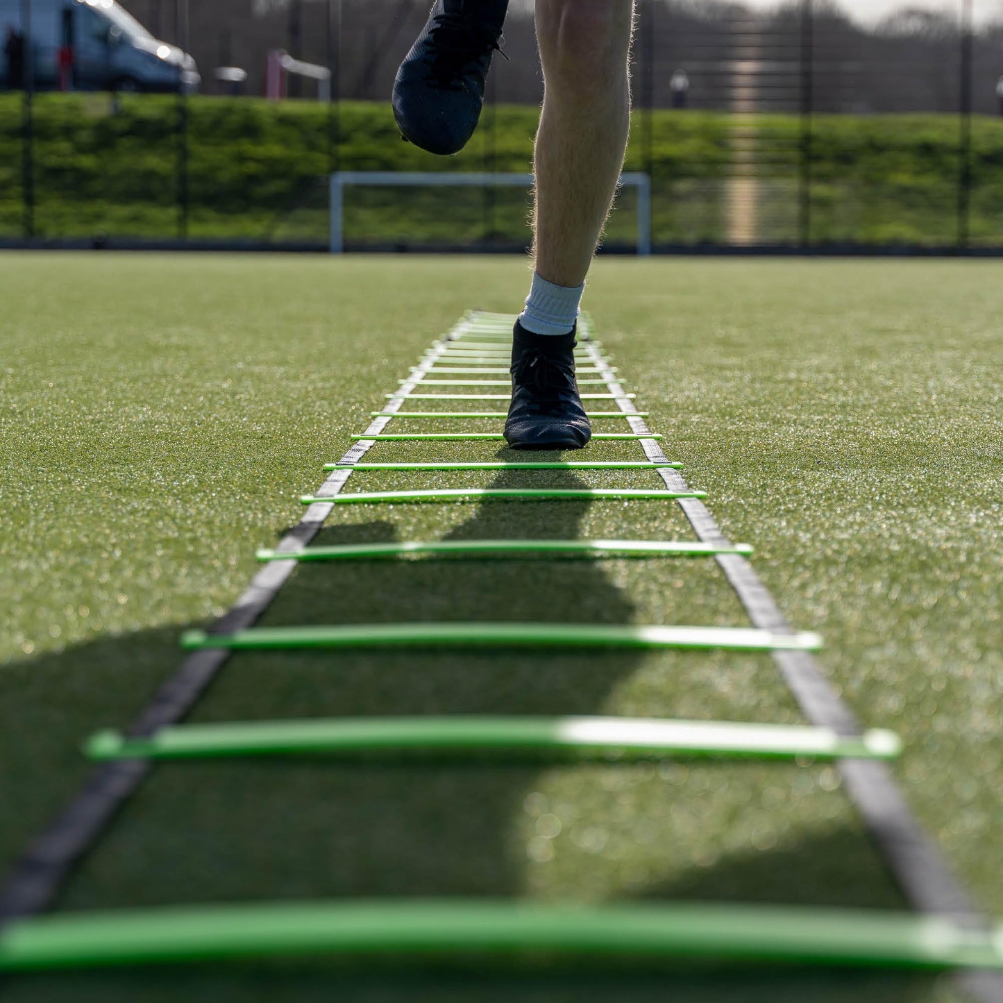 QUICKPLAY Adjustable Agility Ladder 29.5ft - Soccer Training Ladder 20 Rungs Speed Ladder with Adjustable Spacing for Agility Drills and Footwork, Portable Soccer Training Equipment