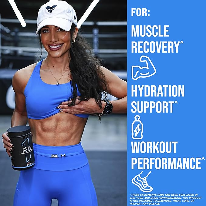 Rule 1 Active BCAA - Performance, Hydration, and Recovery Support with 5g BCAAs + Electrolytes, L-Glutamine, and Citrulline (30 Servings, Grape)