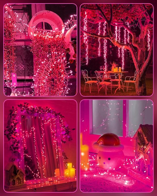 Fairy Lights | 5 Ft Battery Operated Twinkle String Lights - Waterproof Silver Wire, 60 LEDs for Valentine's Day & Weddings