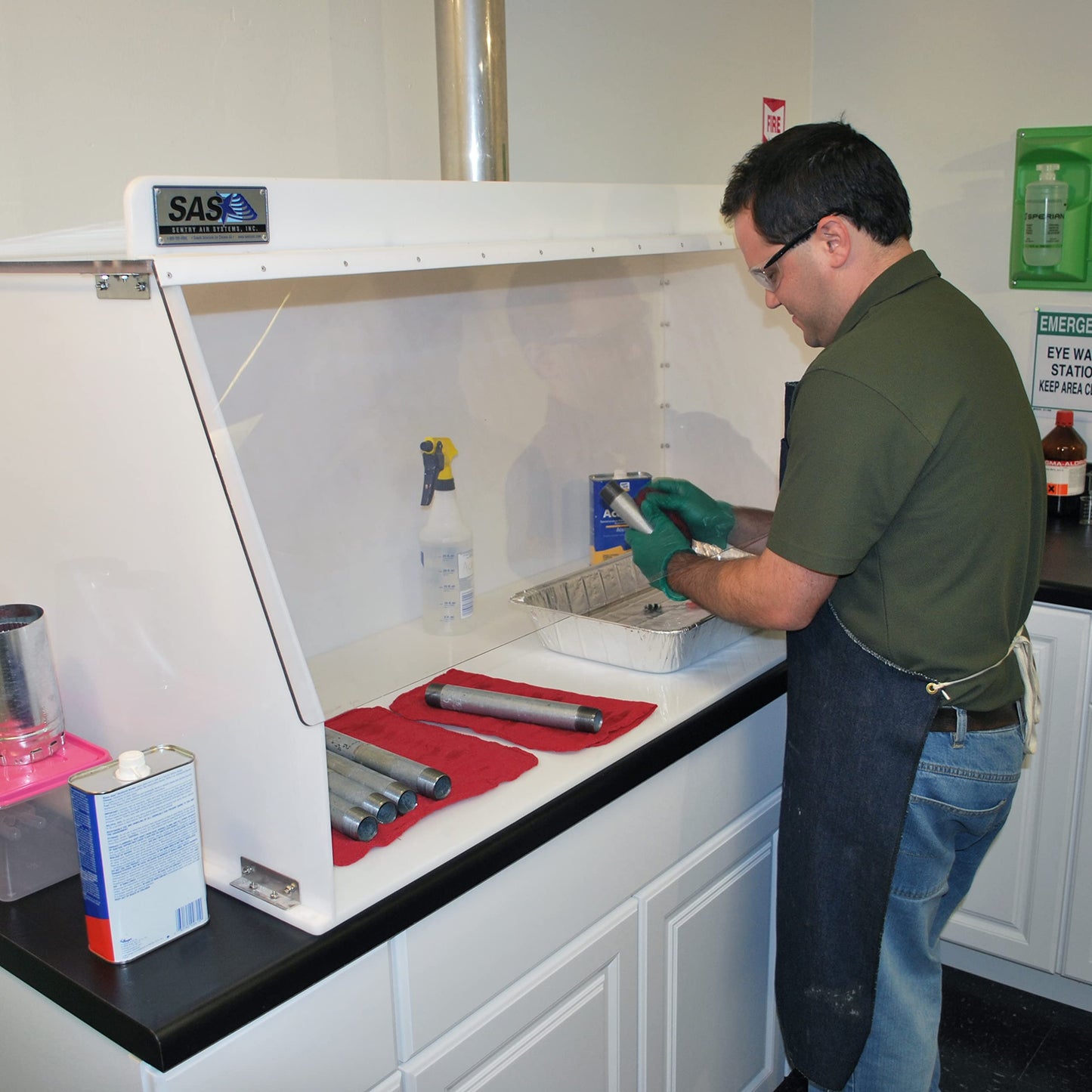50" Wide Ducted Fume Hood, Exhaust Hood for Laboratory Fume Control, Chemical Fumes, Pharmaceutical Compounding, 3D Printing, and other Fumes/Odors
