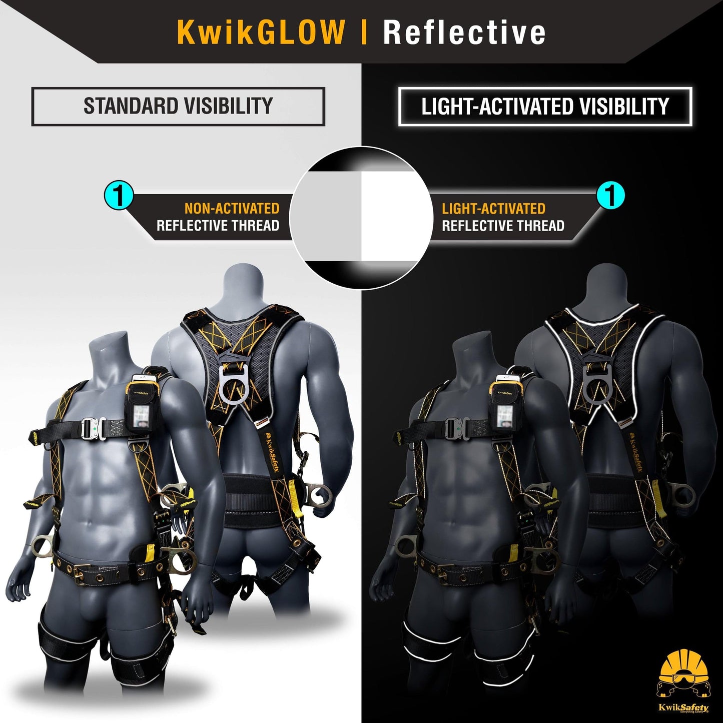 KwikSafety - Charlotte, NC - TYPHOON DiamondBACK Safety Harness [BACK SUPPORT + TONGUE BUCKLES] ANSI OSHA Premium 3 D-Ring Fall Protection Black Full Body Fall Arrest Construction Roofing Gear
