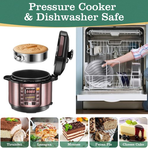E-Gtong 10 Inch Springform Cake Pan, Stainless Steel Springform Pans, Leakproof & Nonstick Cheesecake Pan with Removable Bottom, Round Spring Form Cake Pan For Baking