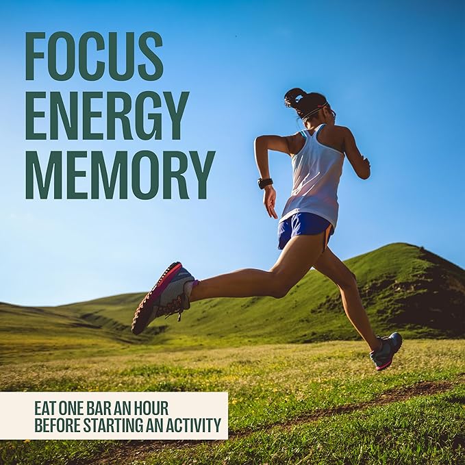 ORLO BRAIN PERFORMANCE BAR ??Vegan Protein Bars for Brain & Energy Support ??Focus & Memory, Pre & Post Workout Recovery ??Gluten Free Snack with L-Theanine, Lions Mane, Spirulina & More (SINGLE BAR)