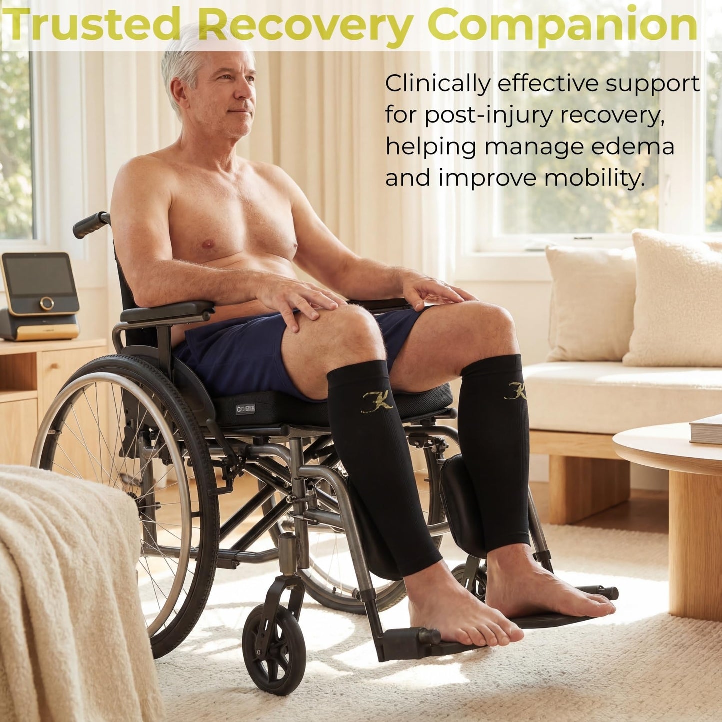 KEKING Calf Compression Sleeves for Men & Women (20-30 mmHg), Graduated Leg Compression Sleeve for Shin Splints, Varicose Veins, Calf Pain Relief, Running, Cycling, Nursing, Travel - Calf Support