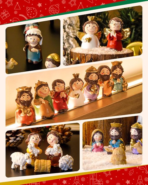 Little People Nativity Set by Fisher-Price | 23-Piece Adorable Christmas Scene for Home & Sunday School Play