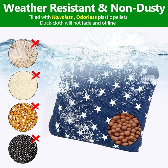 EunHo Cornhole Bags Set of 8 Regulation Size & Weight Corn Hole Bean Bags Official Professional All Weather for Tossing Game with Carry Case