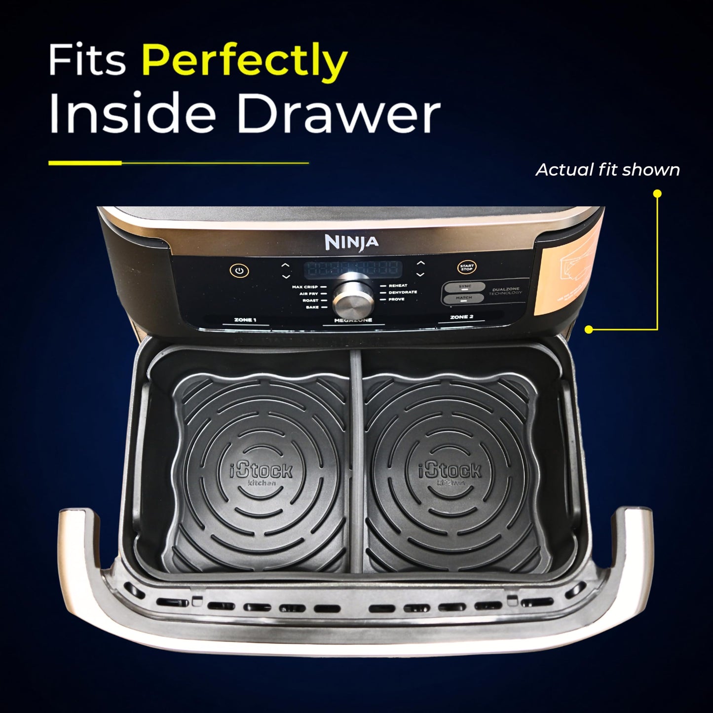 11 QT Premium Silicone Liner | 11QT Air Fryer Liners | Specifically Made for Ninja AD350CO | Ninja Foodi 11 Quart 7-in-1 MegaZone XL FlexBasket Liner | 1PC